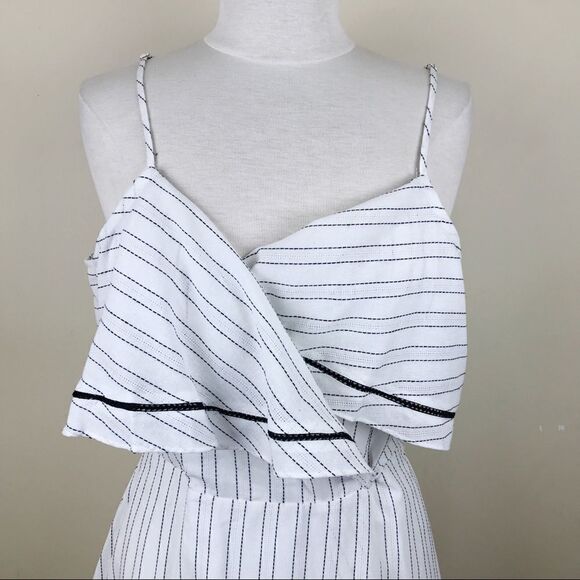 J.O.A. JOA Cold Shoulder Midi Fit & Flare Dress M - Picture 4 of 8